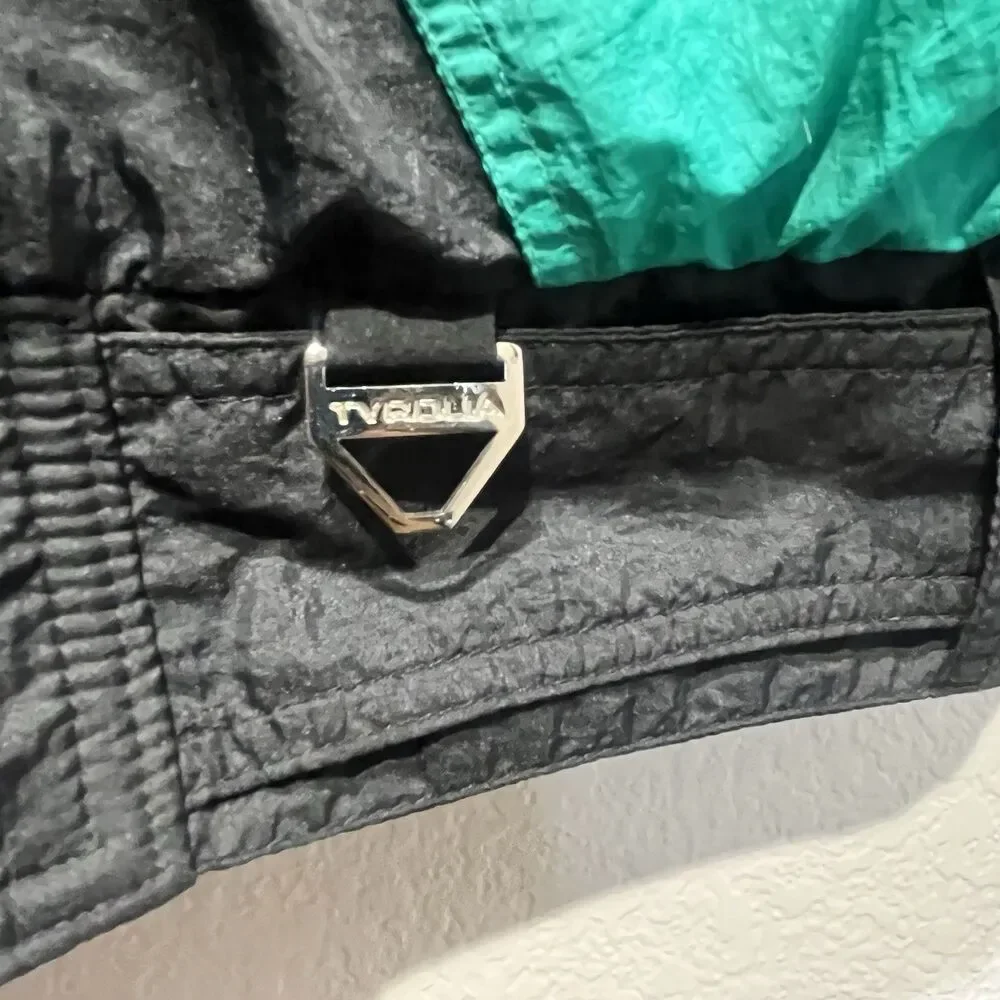 Vintage 80s 90s Tyrolia By HEAD‎ Ski Jacket Women’s Large Teal Black Retro  Coat - Picture 13 of 16